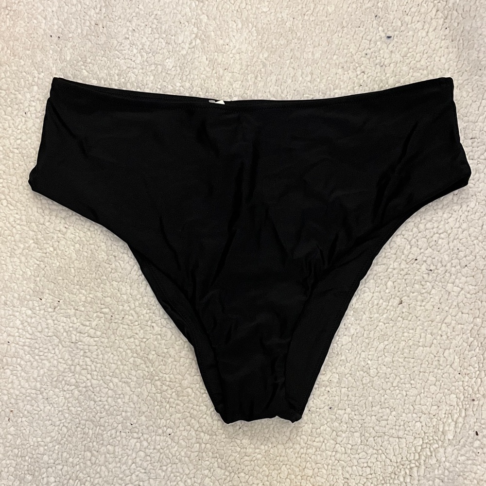 Aerie Black Cheeky Bikini Bottom